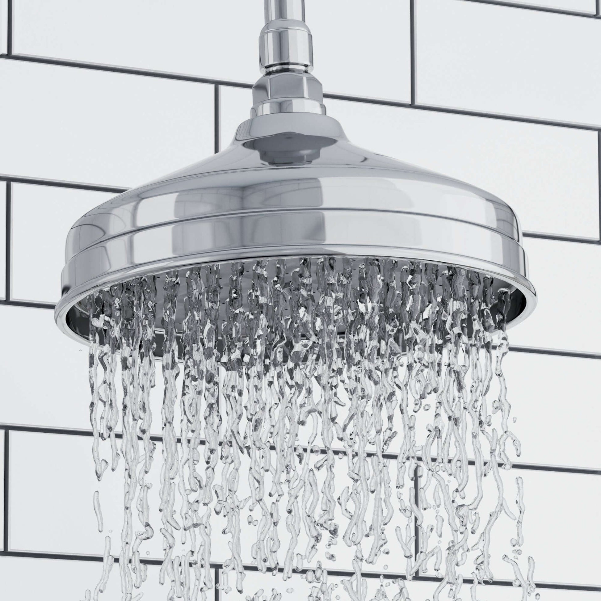 Carre Dual Rigid Riser Kit Traditional Solid Brass Overhead Rain Shower & Brass Handheld Shower - Chrome-Aman Plumbing &amp; Heating Supplier Limited