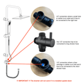 Carre Dual Rigid Riser Kit Traditional Solid Brass Overhead Rain Shower & Brass Handheld Shower - Chrome-Aman Plumbing & Heating Supplier Limited