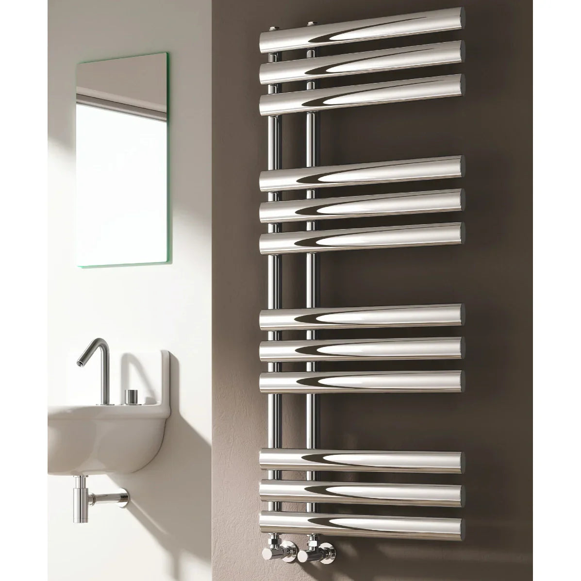 Chisa Designer Reina Steel Heated Towel Rail Radiator-Aman Plumbing &amp; Heating Supplier Limited