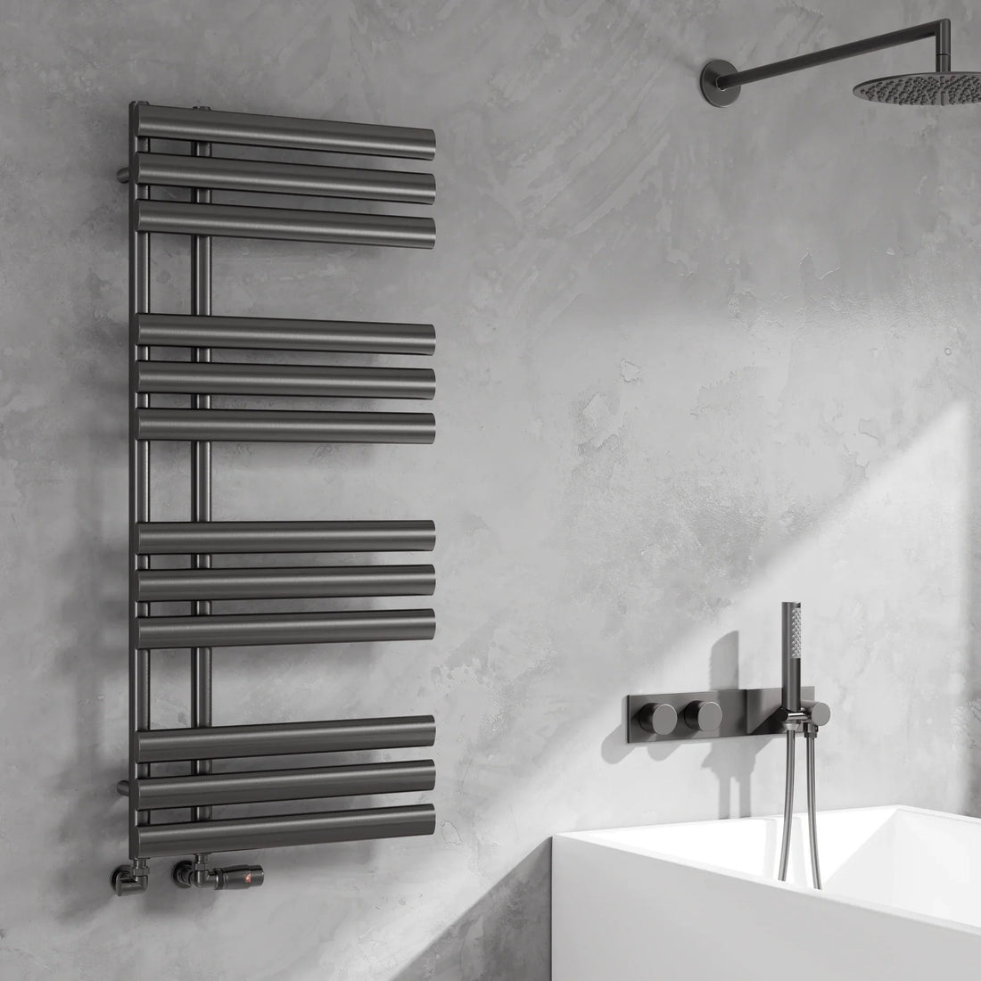 Chisa Designer Reina Steel Heated Towel Rail Radiator-Aman Plumbing &amp; Heating Supplier Limited