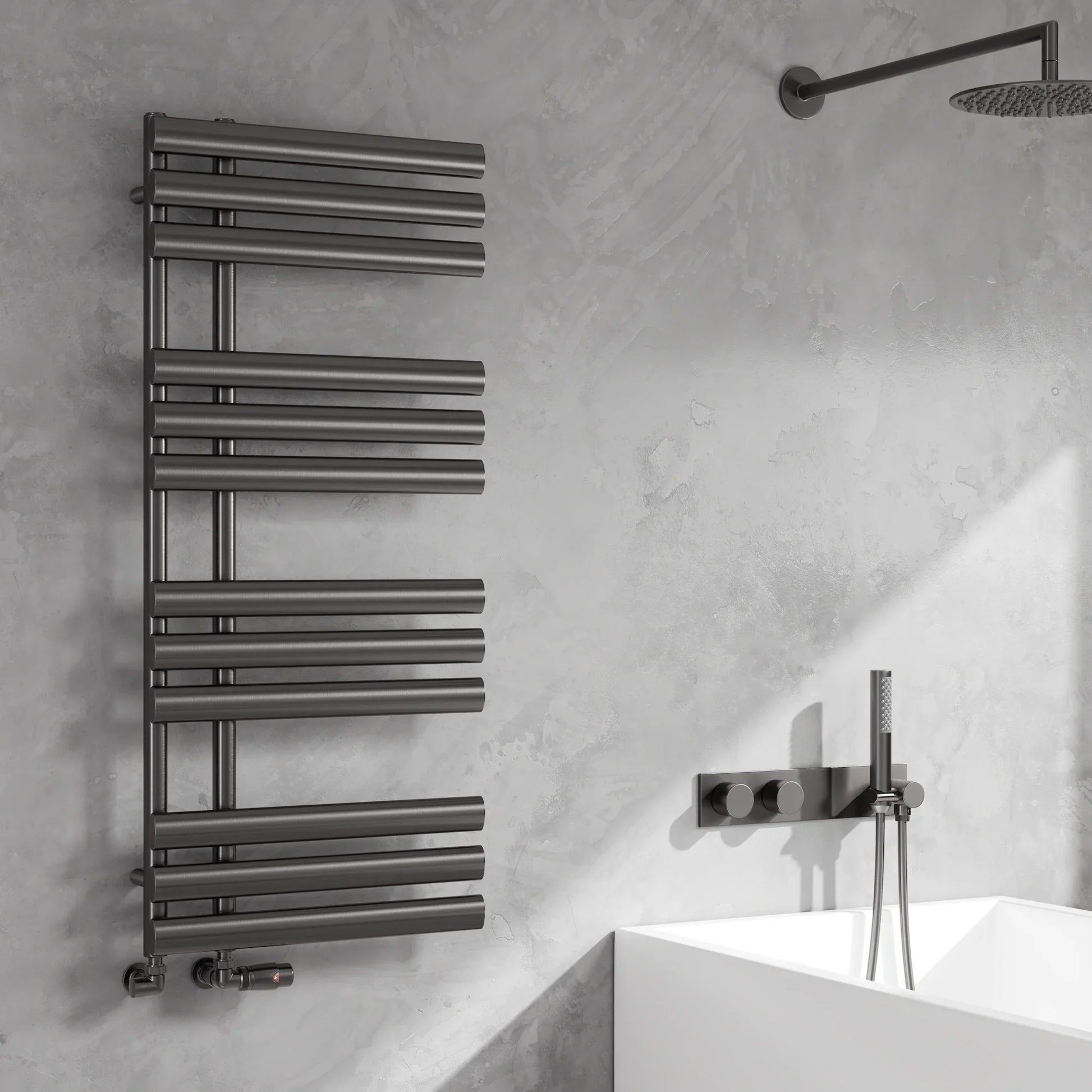 Chisa Designer Reina Steel Heated Towel Rail Radiator-Aman Plumbing &amp; Heating Supplier Limited