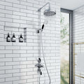 Downton shower rigid riser rail traditional brass - chrome-Aman Plumbing & Heating Supplier Limited