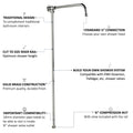 Downton shower rigid riser rail traditional brass - chrome-Aman Plumbing & Heating Supplier Limited