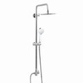 Dune dual shower riser kit adjustable height angled round easy clean head 200mm, 3 setting handshower - chrome-Aman Plumbing & Heating Supplier Limited