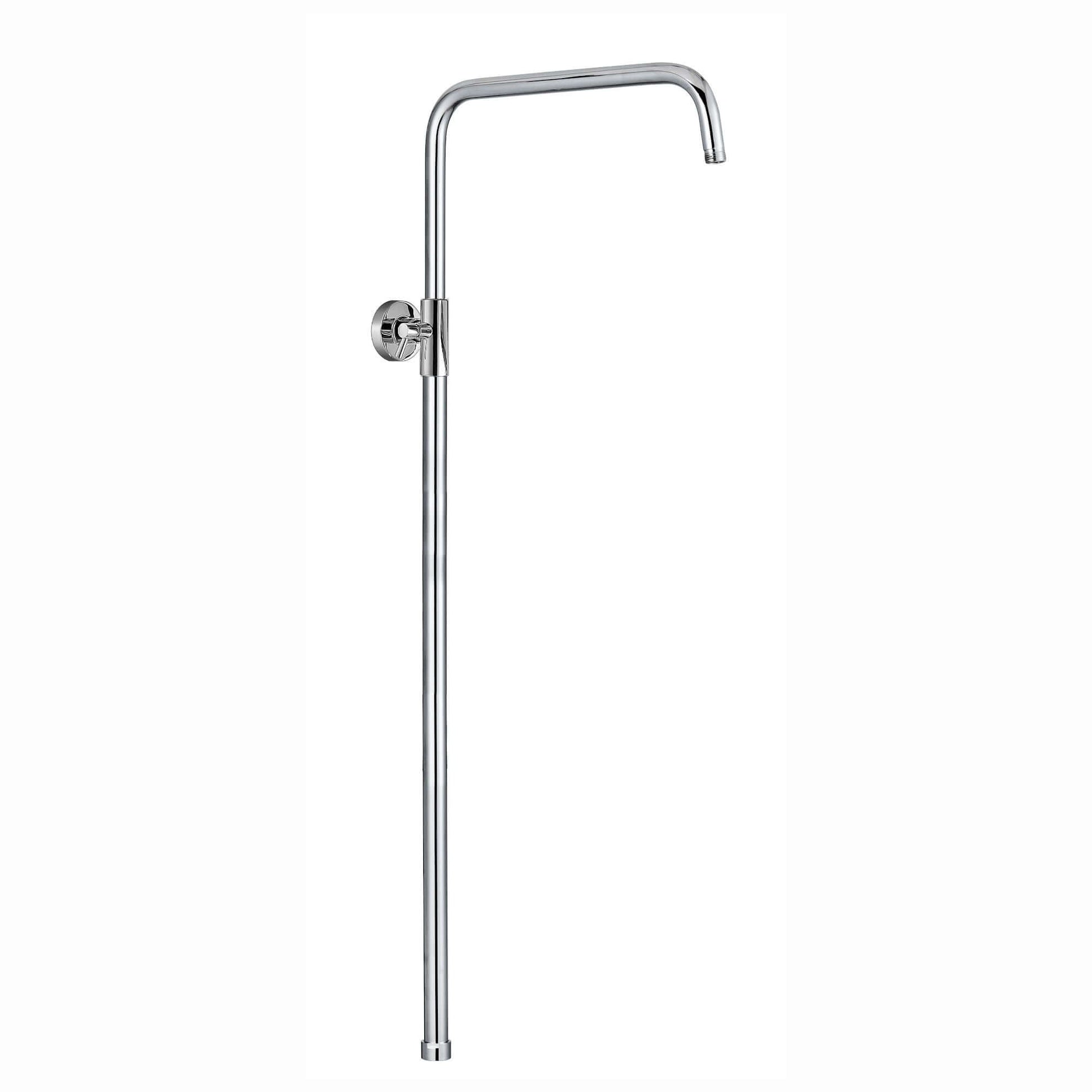 Dune shower adjustable rigid riser rail angled stainless steel - chrome-Aman Plumbing &amp; Heating Supplier Limited