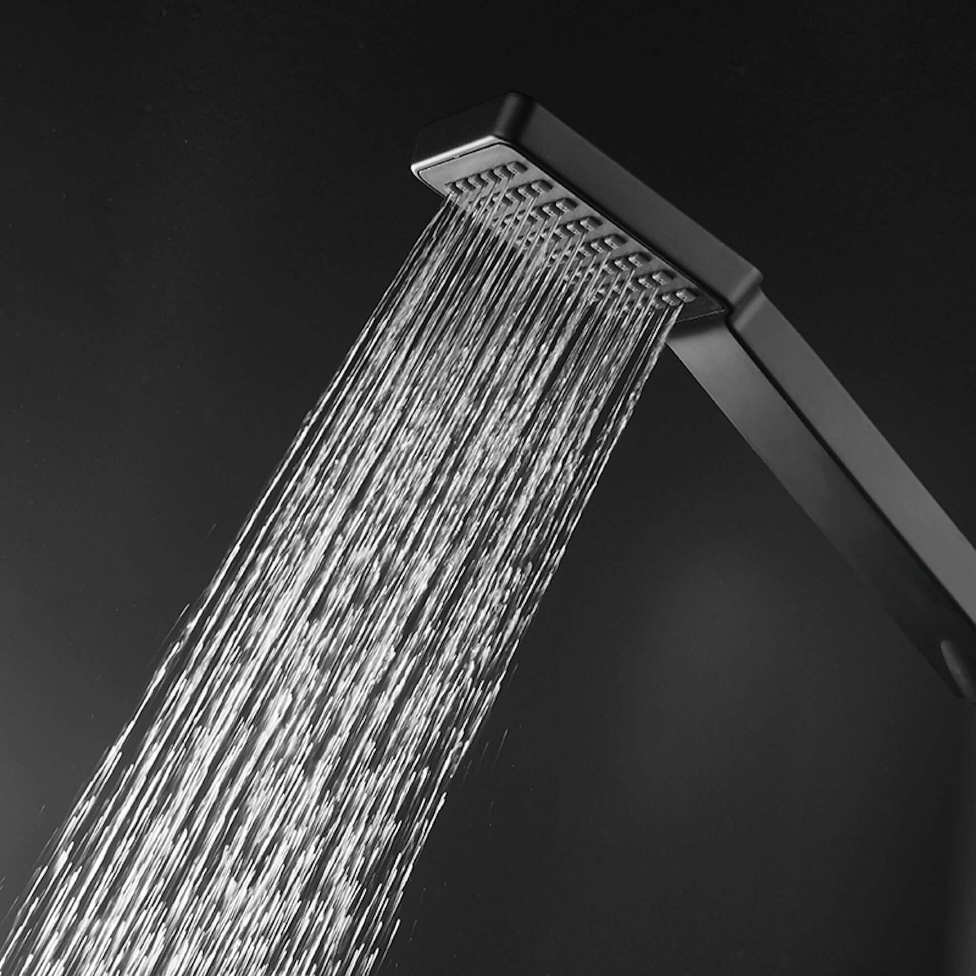 Enzo square thermostatic shower set two outlet with ultra slim 300mm shower head and handheld - matt black-Aman Plumbing &amp; Heating Supplier Limited