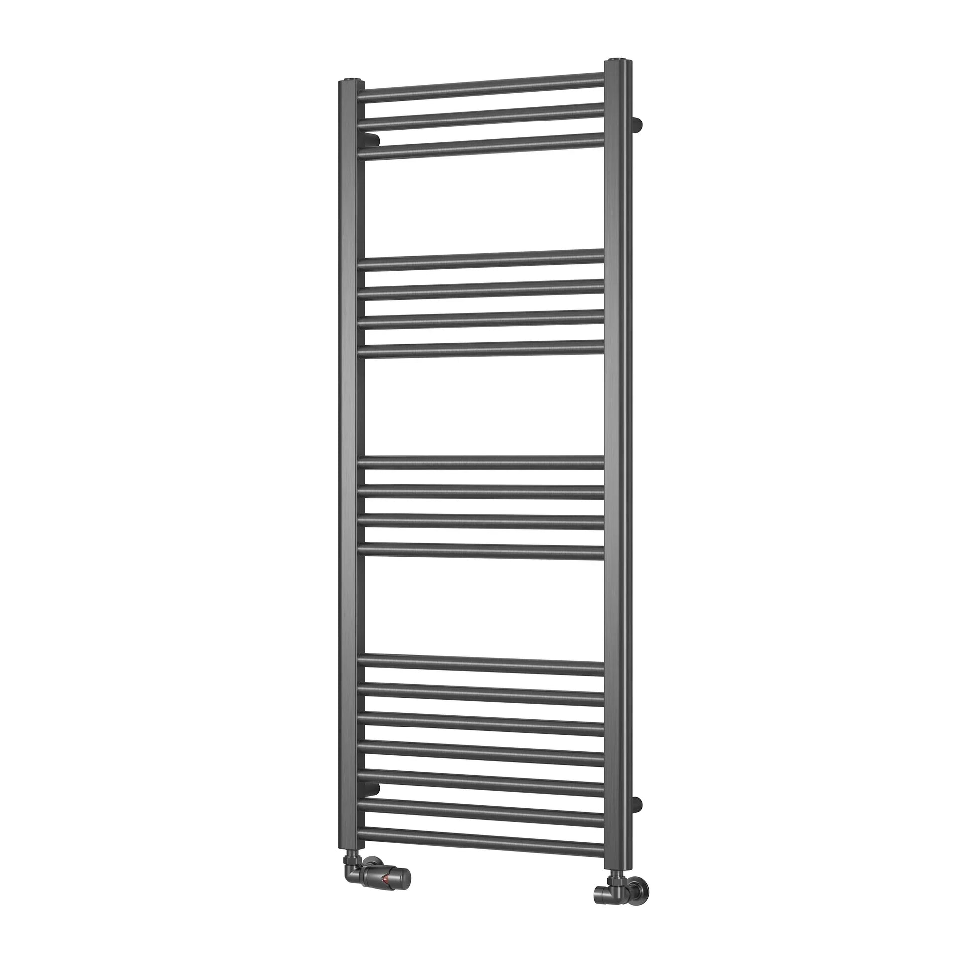 Ottone Reina Designer Gun metal Straight Towel Rail Radiator-Aman Plumbing &amp; Heating Supplier Limited