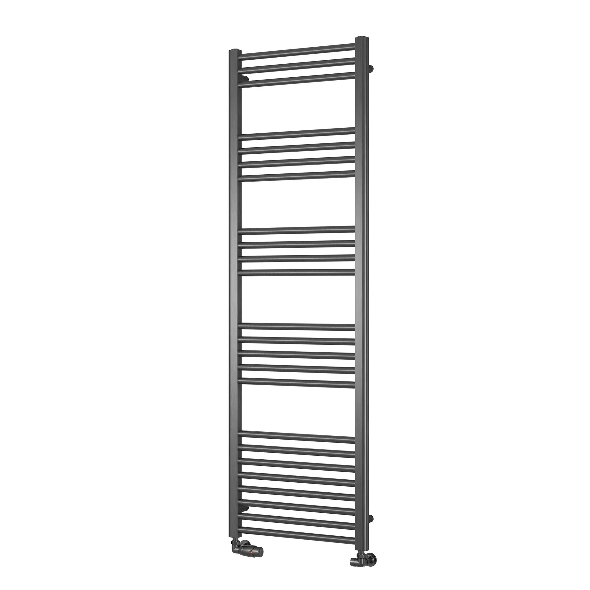 Ottone Reina Designer Gun metal Straight Towel Rail Radiator-Aman Plumbing &amp; Heating Supplier Limited