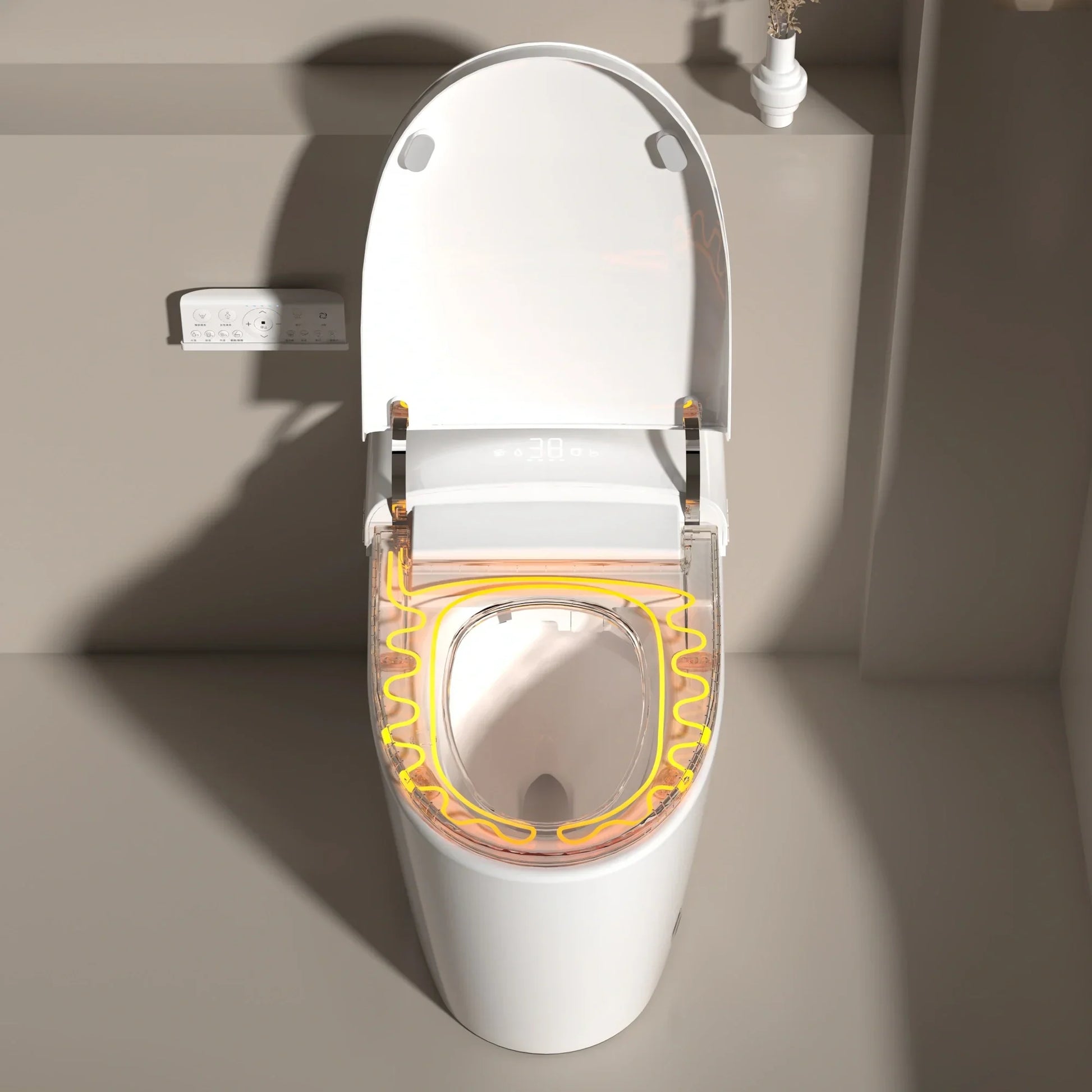 Uzumaki High-Tech Japanese Style Smart Toilet & Bidet-Aman Plumbing &amp; Heating Supplier Limited
