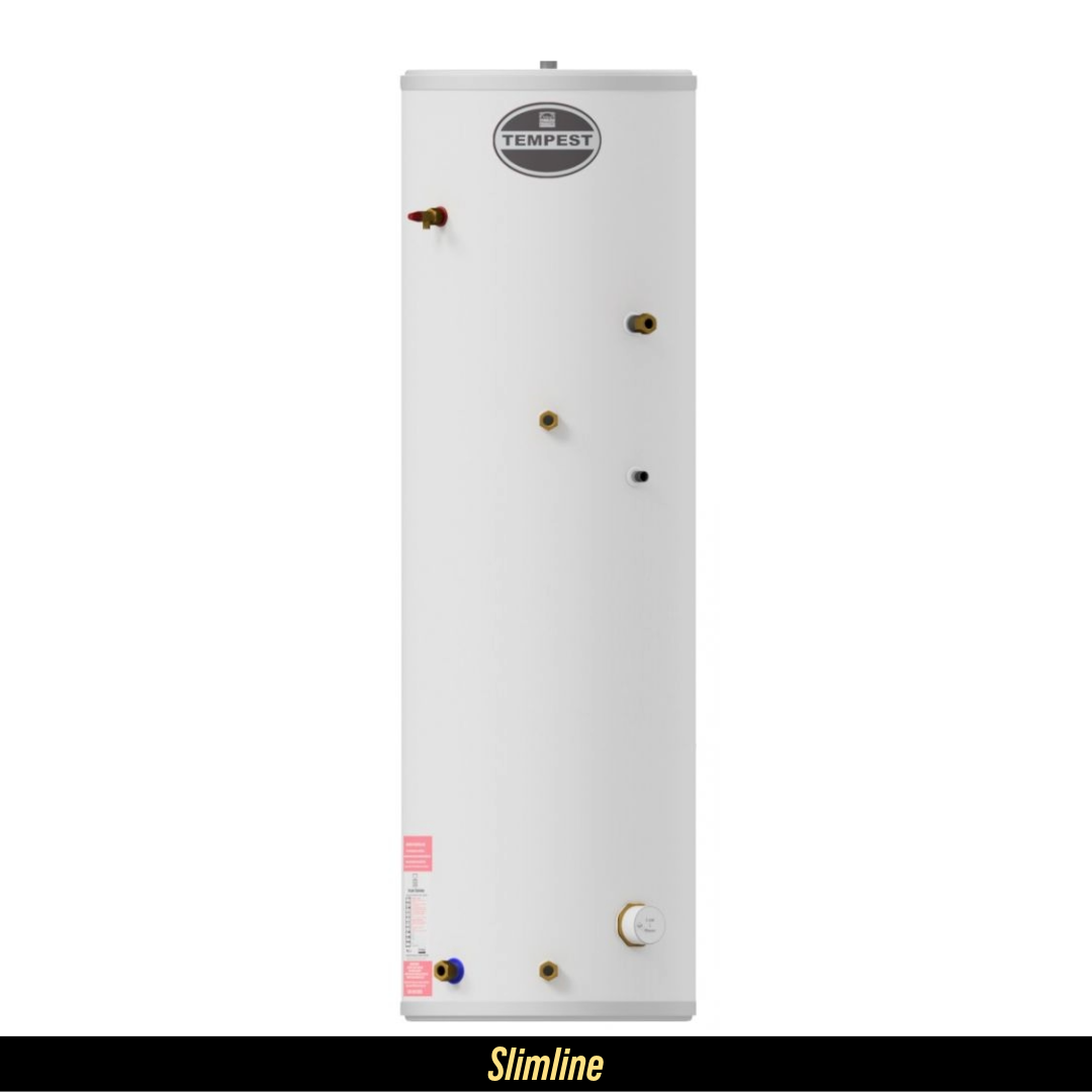 Telford Tempest Slimline 250 Litre Indirect Unvented Hot Water Cylinder 510 Diameter TSMI250SL